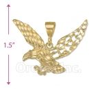 Oro Tex Gold Layered Diamond Cut Eagle Charm