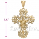 041010 Orotex Gold Layered Diamond Cut CZ Charm
