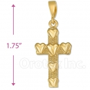 Oro Tex Gold Layered Diamond Cut Cross Charm