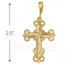 Oro Tex Gold Layered Diamond Cut Cross Charm