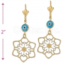 0418942 Gold Layered Eye Earrings