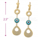 0419439 Gold Layered Eye Earrings