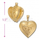 Orotex Gold Layered Heart Locket Charm