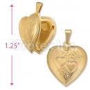 Orotex Gold Layered Heart Locket Charm