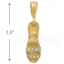 045020 Gold Layered CZ Charm