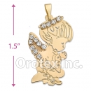 045029 Gold Layered CZ Charm