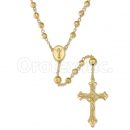046003 Gold Layered Diamond Cut  Rosary