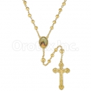 047003 Gold Layered Diamond Cut  Rosary