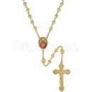 047004 Gold Layered Diamond Cut  Rosary