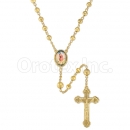 047005 Gold Layered Diamond Cut  Rosary