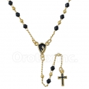 051008  Gold Layered Black Rosary