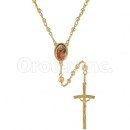 052001 Gold Layered Diamond Cut Rosary