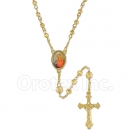 053002 Gold Layered Diamond Cut  Rosary