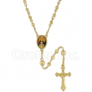 053003 Gold Layered Diamond Cut  Rosary