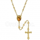 053004 Gold Layered Diamond Cut  Rosary