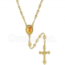 053006 Gold Layered Diamond Cut  Rosary