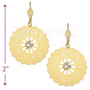 061001 Gold Layered CZ Long Earrings