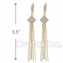 062008 Gold Layered CZ Long Earrings