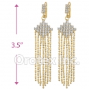 082012 Gold Layered CZ Long Earrings