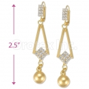 Oro Tex Gold Layered CZ Long Earrings