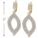 Oro Tex Gold Layered CZ Long Earrings