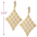 063004 Gold Layered CZ Long Earrings