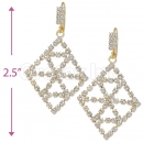 Oro Tex Gold Layered CZ Long Earrings