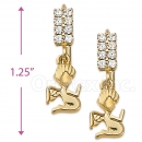 067018 Gold Layered CZ Earrings