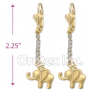 067020 Gold Layered CZ Long Earrings