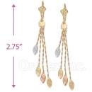 070012 Gold Layered Long Earrings