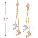 070014 Gold Layered Long Earrings