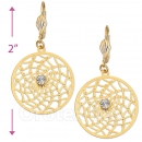 073001 Gold Layered CZ Long Earrings