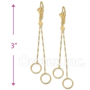 Oro Tex Gold Layered Long Earrings