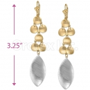 Orotex Gold Layered 2-Tone Long Earrings