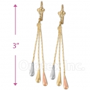 078009 Gold Layered Long Earrings