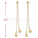 Orotex Gold Layered Long Earrings