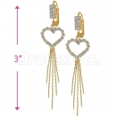 Oro Tex Gold Layered CZ Long Earrings