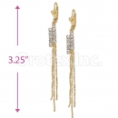 Oro Tex Gold Layered CZ Long Earrings