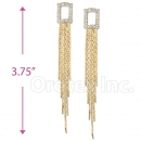 Oro Tex Gold Layered CZ Long Earrings