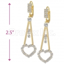 Oro Tex Gold Layered CZ Long Earrings