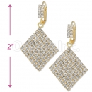 Oro Tex Gold Layered CZ Long Earrings