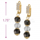 Oro Tex Gold Layered CZ Long Earrings