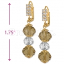 Oro Tex Gold Layered CZ Long Earrings