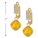 Oro Tex Gold Layered CZ Long Earrings