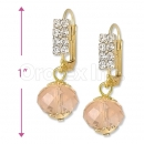 Oro Tex Gold Layered CZ Long Earrings