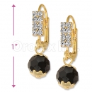 Oro Tex Gold Layered CZ Long Earrings