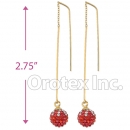 092003 Gold Layered CZ Long Earrings