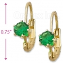 092046 Gold Layered Birth Stone Earrings