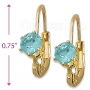 092048 Gold Layered Birth Stone Earrings