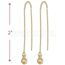 Orotex Gold Layered Long Earrings